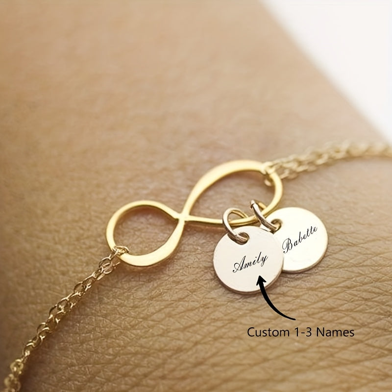Infinity Name Charm Bracelet