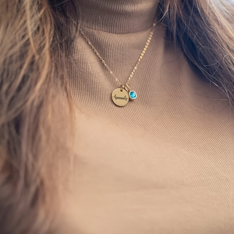 Gemstone Signature Birthstone Necklace