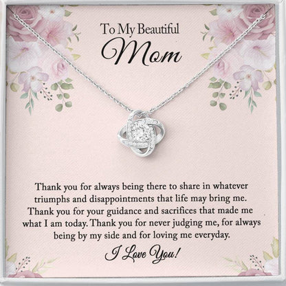 To My Beautiful Mom – Love Knot Necklace
