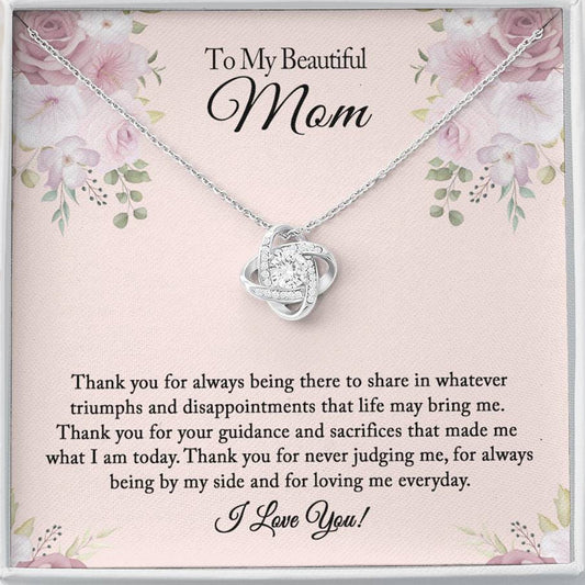 To My Beautiful Mom – Love Knot Necklace