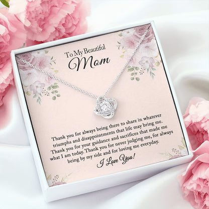 To My Beautiful Mom – Love Knot Necklace