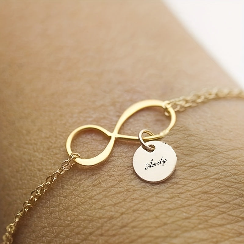 Infinity Name Charm Bracelet