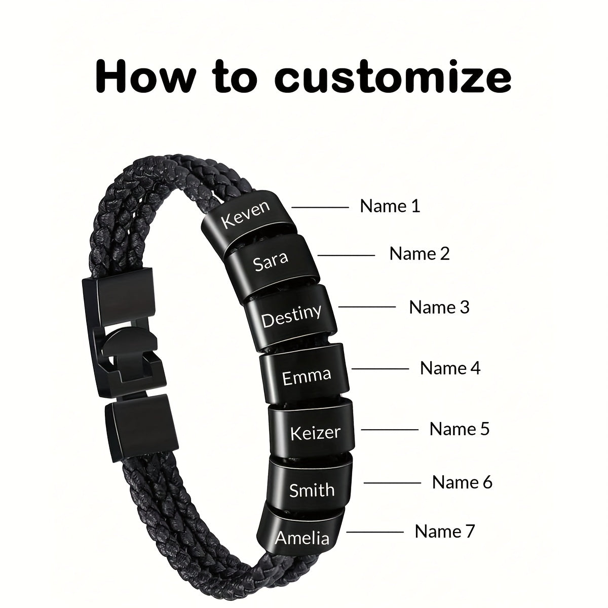 My People Braided Name Band