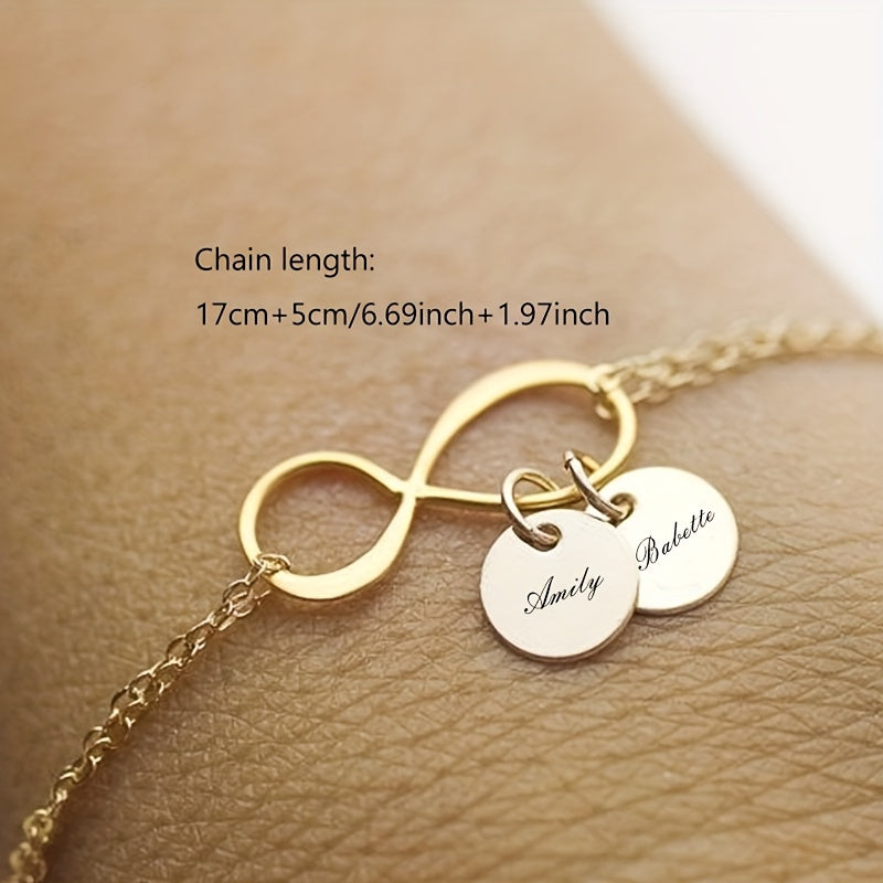 Infinity Name Charm Bracelet