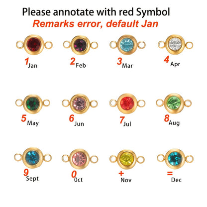 Elegant Script Birthstone Necklace