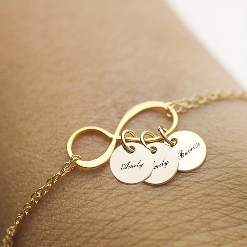 Infinity Name Charm Bracelet