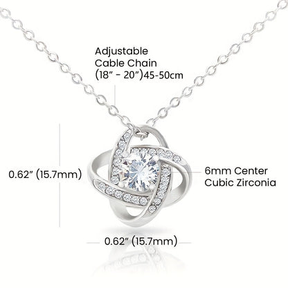 To My Beautiful Mom – Love Knot Necklace