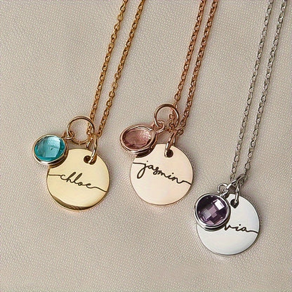 Gemstone Signature Birthstone Necklace