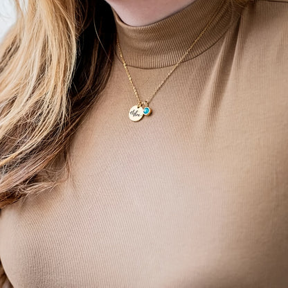 Gemstone Signature Birthstone Necklace