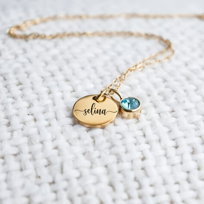 Gemstone Signature Birthstone Necklace