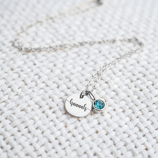 Gemstone Signature Birthstone Necklace