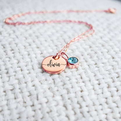 Gemstone Signature Birthstone Necklace